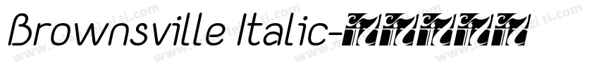 Brownsville Italic字体转换